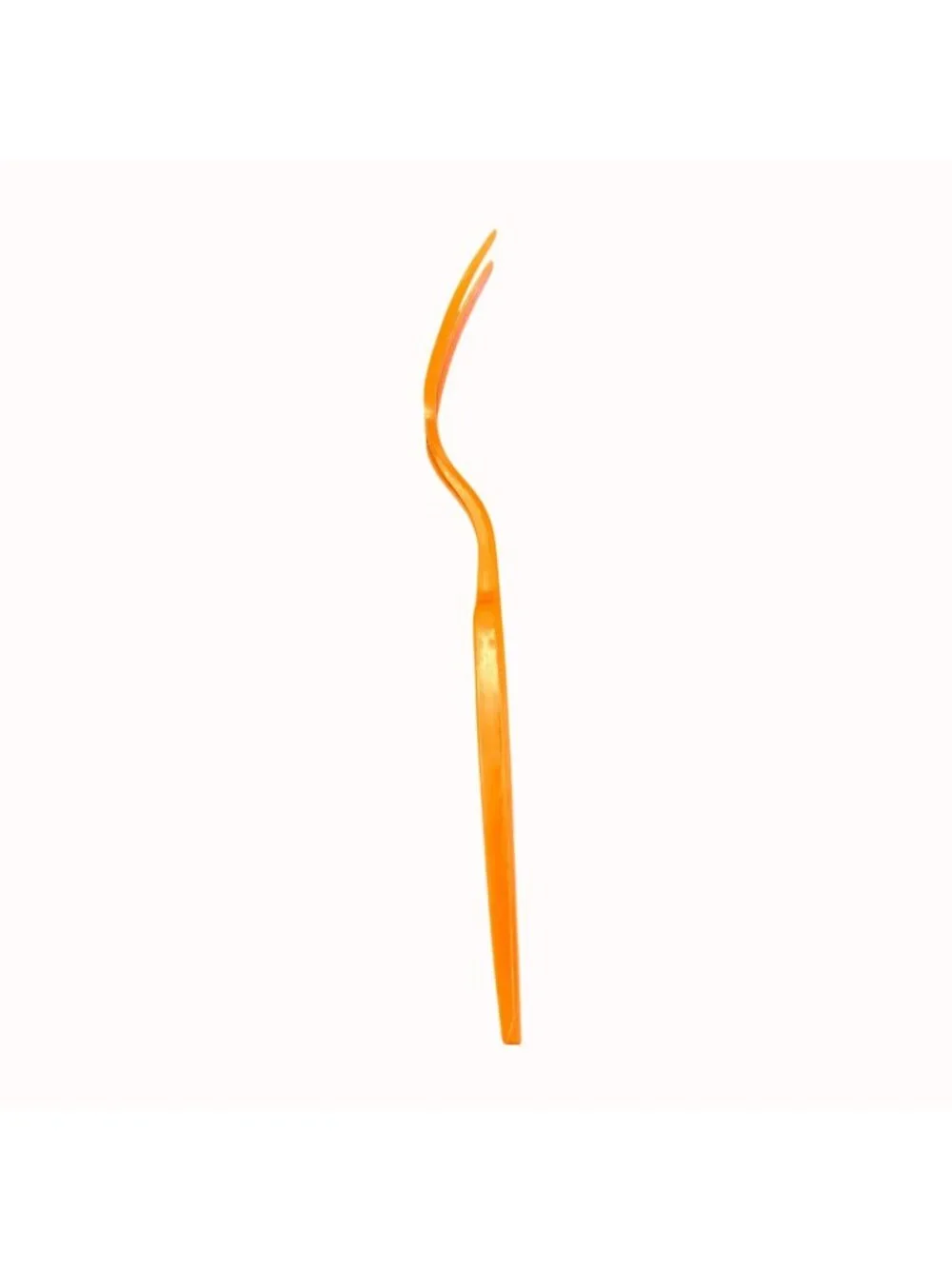 Vintage Ekco Meat Fork Orange Plastic Handle Retro MCM Kitchen Serving Utensil